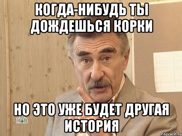 когда-нибудь ты дождешься корки но это уже будет другая история, Мем Каневский (Но это уже совсем другая история)