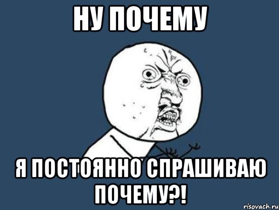 НУ ПОЧЕМУ Я ПОСТОЯННО СПРАШИВАЮ ПОЧЕМУ?!, Мем Ну почему