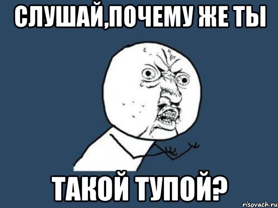 Слушай,почему же ты такой тупой?, Мем Ну почему