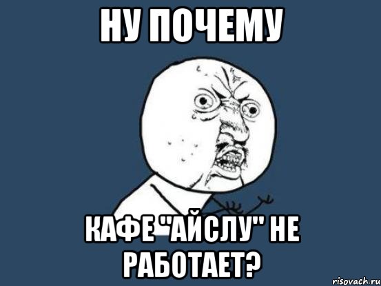 Ну почему кафе "Айслу" не работает?, Мем Ну почему