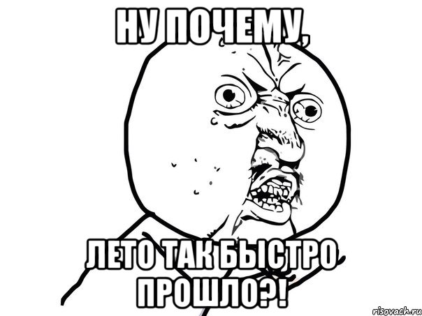 НУ ПОЧЕМУ, ЛЕТО ТАК БЫСТРО ПРОШЛО?!, Мем Ну почему (белый фон)