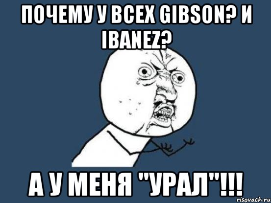 Почему у всех Gibson? и Ibanez? А у меня "Урал"!!!, Мем Ну почему