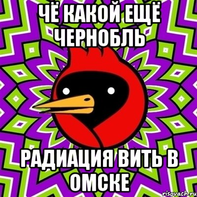 чё какой ещё Чернобль радиация вить в омске, Мем Омская птица