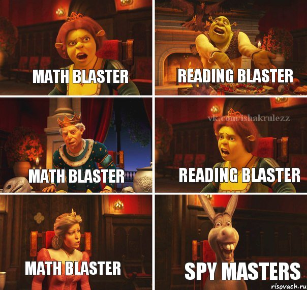 Math blaster Reading Blaster Math blaster reading blaster Math Blaster Spy Masters, Комикс  Шрек Фиона Гарольд Осел