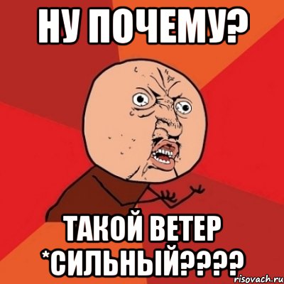 Ну почему? Такой ветер *сильный????, Мем Почему