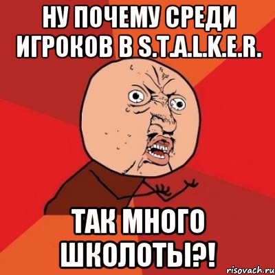 Ну почему среди игроков в S.T.A.L.K.E.R. так много школоты?!, Мем Почему