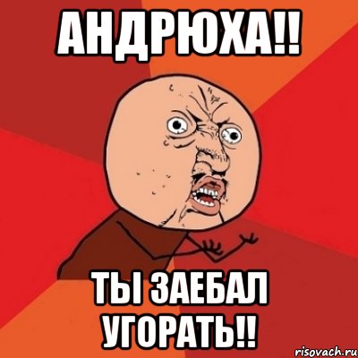 Андрюха!! Ты заебал угорать!!, Мем Почему