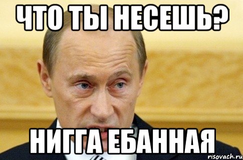 Что ты несешь? Нигга ебанная, Мем путин