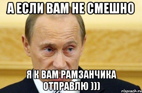 а если Вам не смешно я к вам Рамзанчика отправлю ))), Мем путин