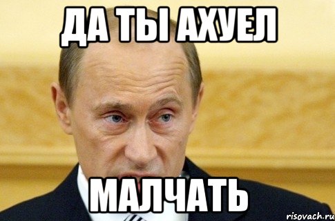 ДА ТЫ АХУЕЛ МАЛЧАТЬ, Мем путин