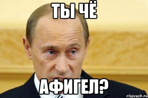 ты чё афигел?, Мем путин