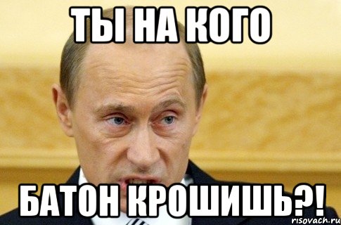 ТЫ НА КОГО БАТОН КРОШИШЬ?!, Мем путин