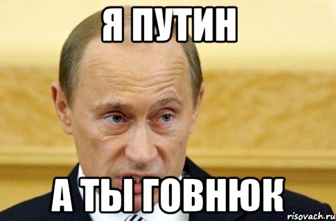 Я Путин А ты говнюк, Мем путин