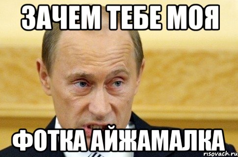 зачем тебе моя фотка айжамалка, Мем путин