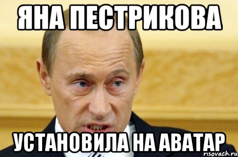 яна пестрикова установила на аватар, Мем путин