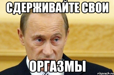 Сдерживайте свои оргазмы, Мем путин