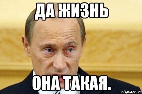 да жизнь она такая., Мем путин