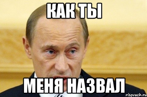 как ты меня назвал, Мем путин