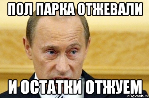 пол парка отжевали и остатки отжуем, Мем путин