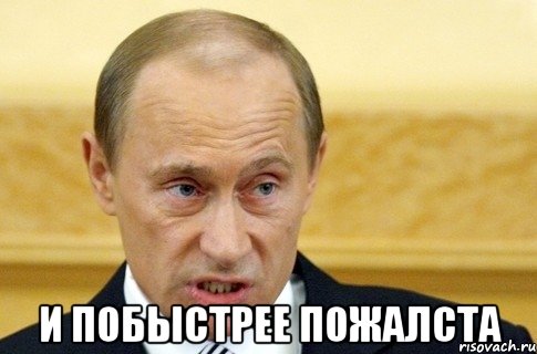  и побыстрее пожалста, Мем путин