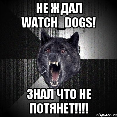 НЕ ЖДАЛ WATCH_DOGS! ЗНАЛ ЧТО НЕ ПОТЯНЕТ!!!!, Мем Сумасшедший волк