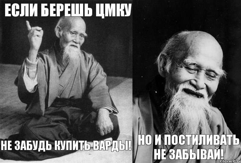 Если берешь ЦМку Не забудь купить варды!  Но и постиливать не забывай!, Комикс Мудрец-монах (4 зоны)