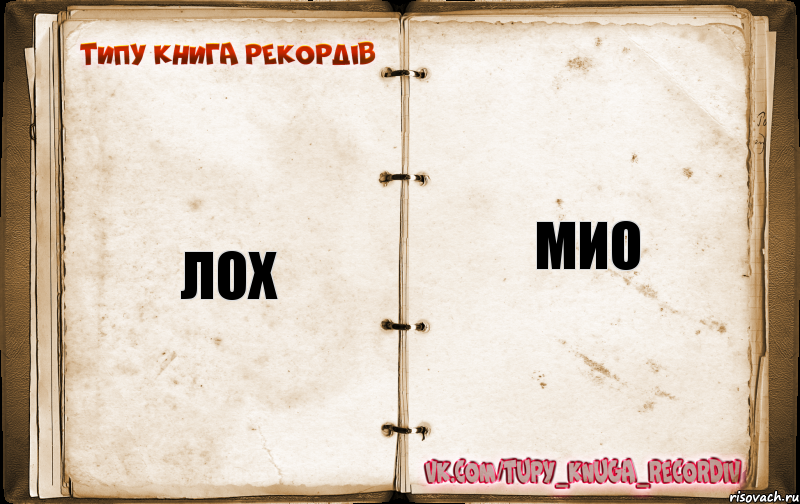 Лох Мио, Комикс  Типу книга рекордв