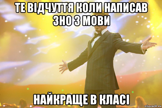 те відчуття коли написав зно з мови найкраще в класі, Мем Тони Старк (Роберт Дауни младший)