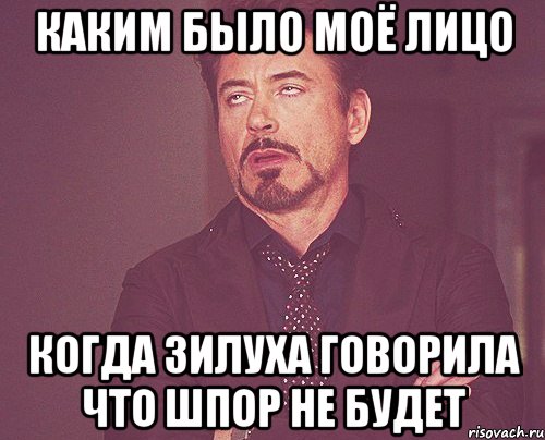 КАКИМ БЫЛО МОЁ ЛИЦО КОГДА ЗИЛУХА ГОВОРИЛА ЧТО ШПОР НЕ БУДЕТ, Мем твое выражение лица