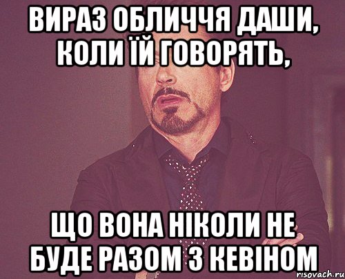 Вираз обличчя Даши, Коли їй говорять, Що вона ніколи не буде разом з Кевіном, Мем твое выражение лица