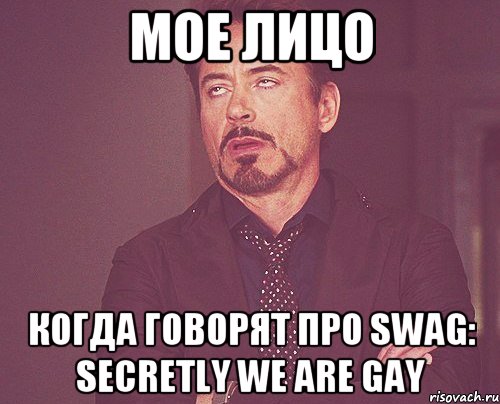 мое лицо когда говорят про SWAG: Secretly We Are Gay, Мем твое выражение лица