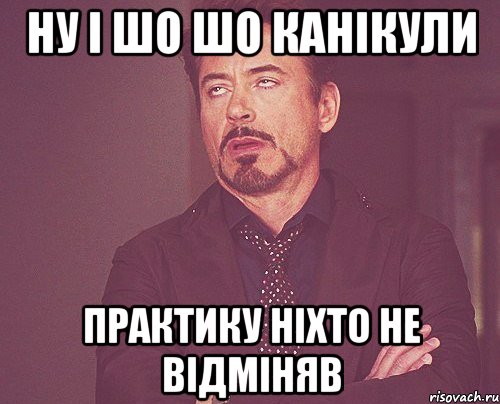 ну і шо шо канікули практику ніхто не відміняв, Мем твое выражение лица