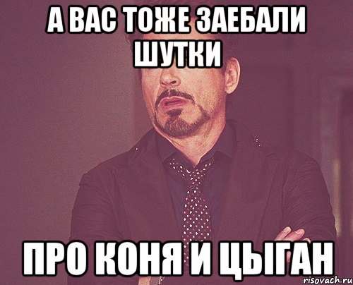 А вас тоже заебали шутки про коня и цыган, Мем твое выражение лица