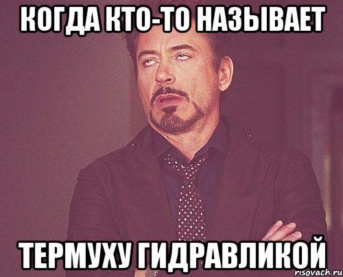 когда кто-то называет термуху ГИДРАВЛИКОЙ, Мем твое выражение лица