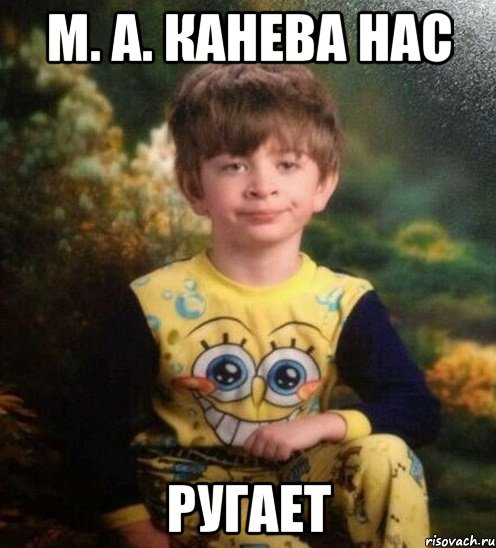 М. А. Канева нас ругает