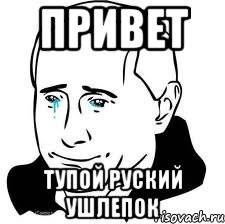 Привет Тупой руский ушлепок