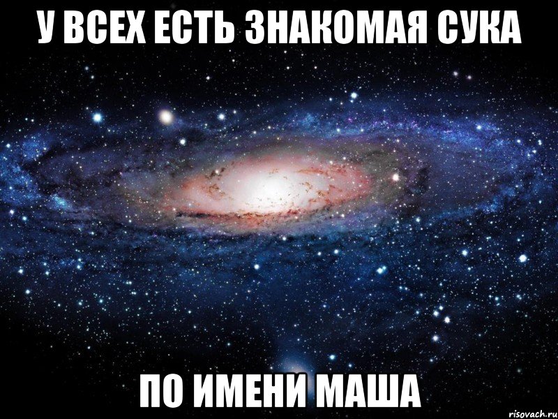 У ВСЕХ ЕСТЬ ЗНАКОМАЯ СУКА ПО ИМЕНИ МАША, Мем Вселенная