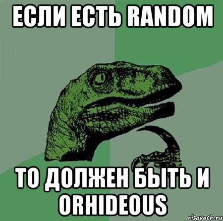 Если есть Random То должен быть и Orhideous, Мем Филосораптор