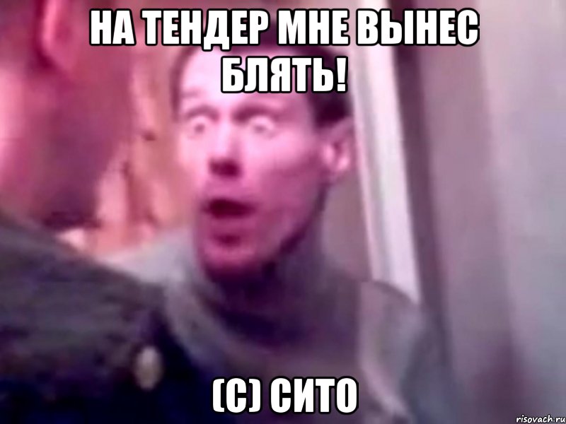 На тендер мне вынес блять! (с) Сито, Мем Запили