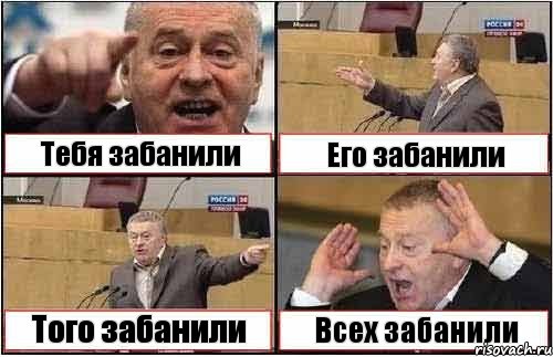 Тебя забанили Его забанили Того забанили Всех забанили, Комикс жиреновский