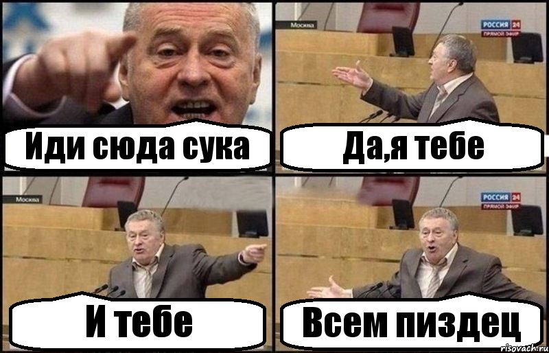 Иди сюда сука Да,я тебе И тебе Всем пиздец, Комикс Жириновский