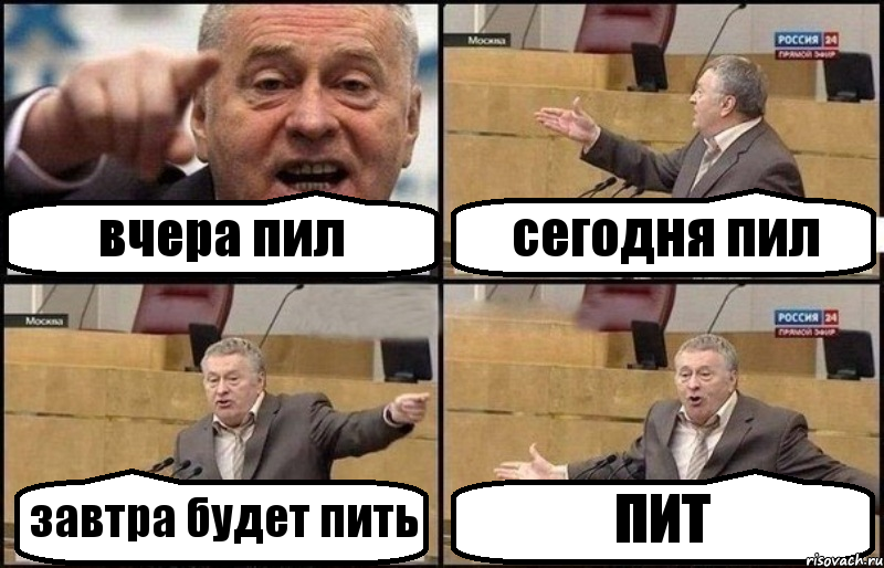 вчера пил сегодня пил завтра будет пить ПИТ, Комикс Жириновский