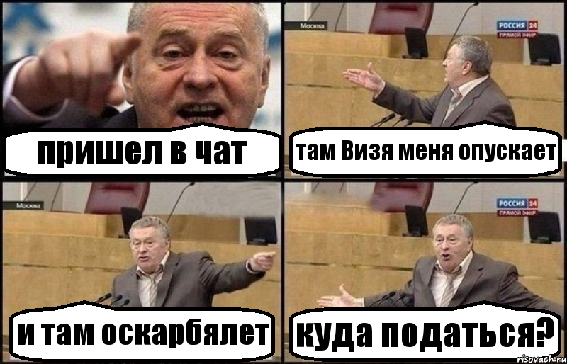 пришел в чат там Визя меня опускает и там оскарбялет куда податься?, Комикс Жириновский