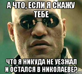 А что, если я скажу тебе Что я никуда не уезжал и остался в Николаеве?, Мем  а что если я скажу тебе