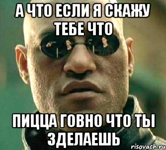 А ЧТО ЕСЛИ Я СКАЖУ ТЕБЕ ЧТО ПИЦЦА ГОВНО ЧТО ТЫ ЗДЕЛАЕШЬ, Мем  а что если я скажу тебе