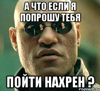 А что если я попрошу тебя Пойти нахрен ?, Мем  а что если я скажу тебе