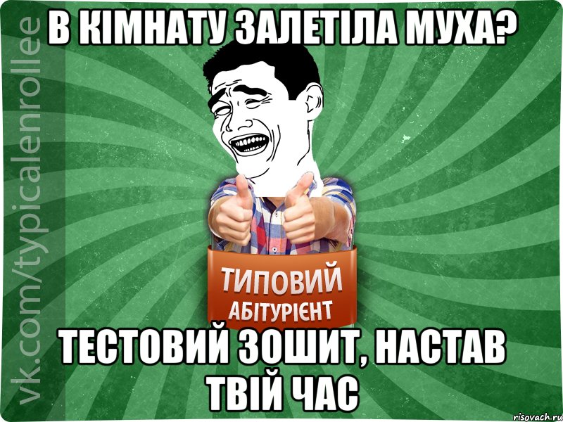 в кімнату залетіла муха? тестовий зошит, настав твій час, Мем абтурнт7