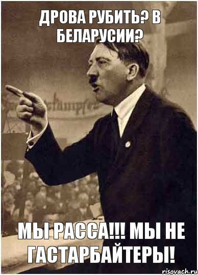 Дрова рубить? В Беларусии? Мы расса!!! Мы не гастарбайтеры!, Комикс Адик