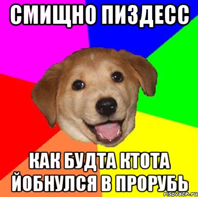 смищно пиздесс как будта ктота йобнулся в прорубь, Мем Advice Dog