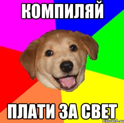 компиляй плати за свет, Мем Advice Dog